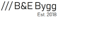 B & E bygg HB logotyp