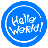 Hello World! Ideell Fören med firma Hello World! logotyp