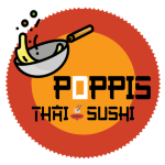 Poppis Thai o Sushi logotyp